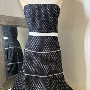 Vintage Speechless Black and White Strapless Sundress